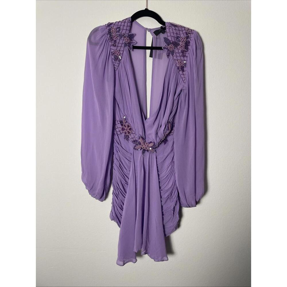 Michael Costello x Revolve Julieta Mini Dress Lilac Size XS NWT $328 msrp - Picture 5 of 9